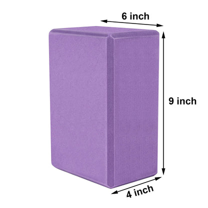 Muka 4 Pack Black Yoga Blocks 4x6x9 Inch, High Density EVA Foam Yoga Brick for Meditation, Pilates