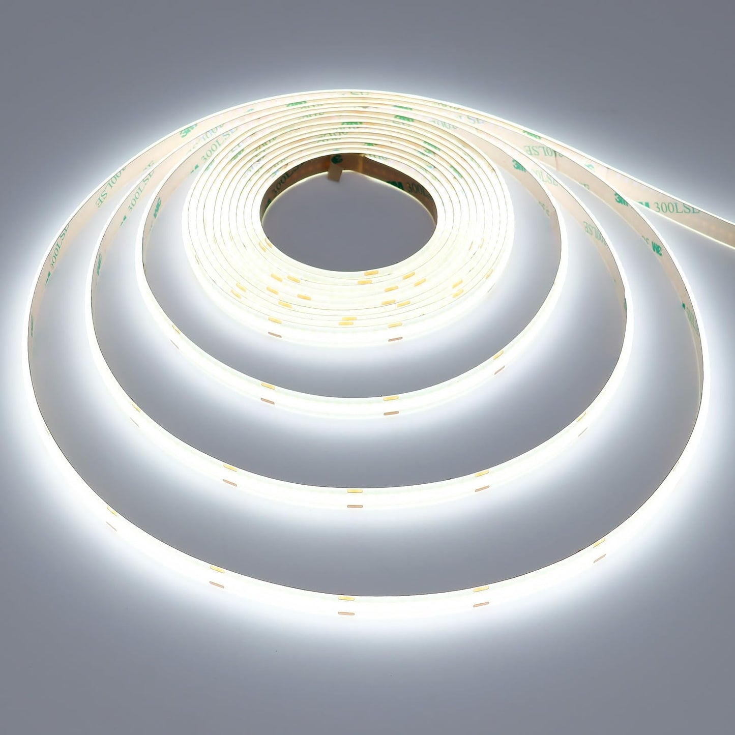GOMING DC 12V COB LED Strip Light Cool White 6000K IP65 Waterproof 16.4ft(5M) 1560LEDs CRI 93+ Uniform Glow Flexible LED Tape Lights for DIY Bedroom Kitchen Home Decor(No Power Supply)