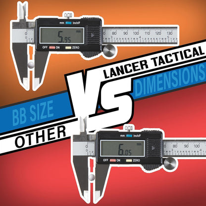 Lancer Tactical Airsoft 5,100 RDS 0.20g Outdoor BBS Outdoor Field Compliant (White)