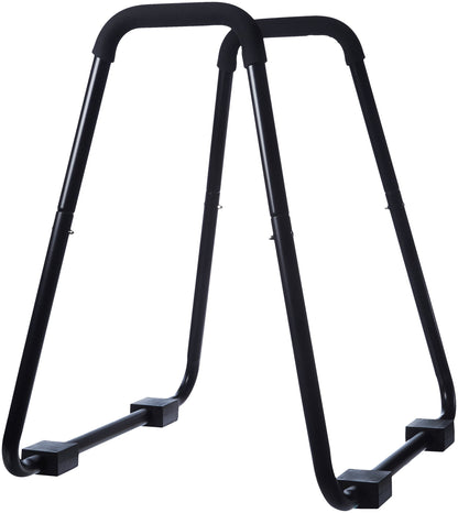 Amazon Basics Dip Bar Station, Portable Strength Training Stand for Tricep Dips & Calisthenics, Home Gym, 661 lb Weight Capacity, Black