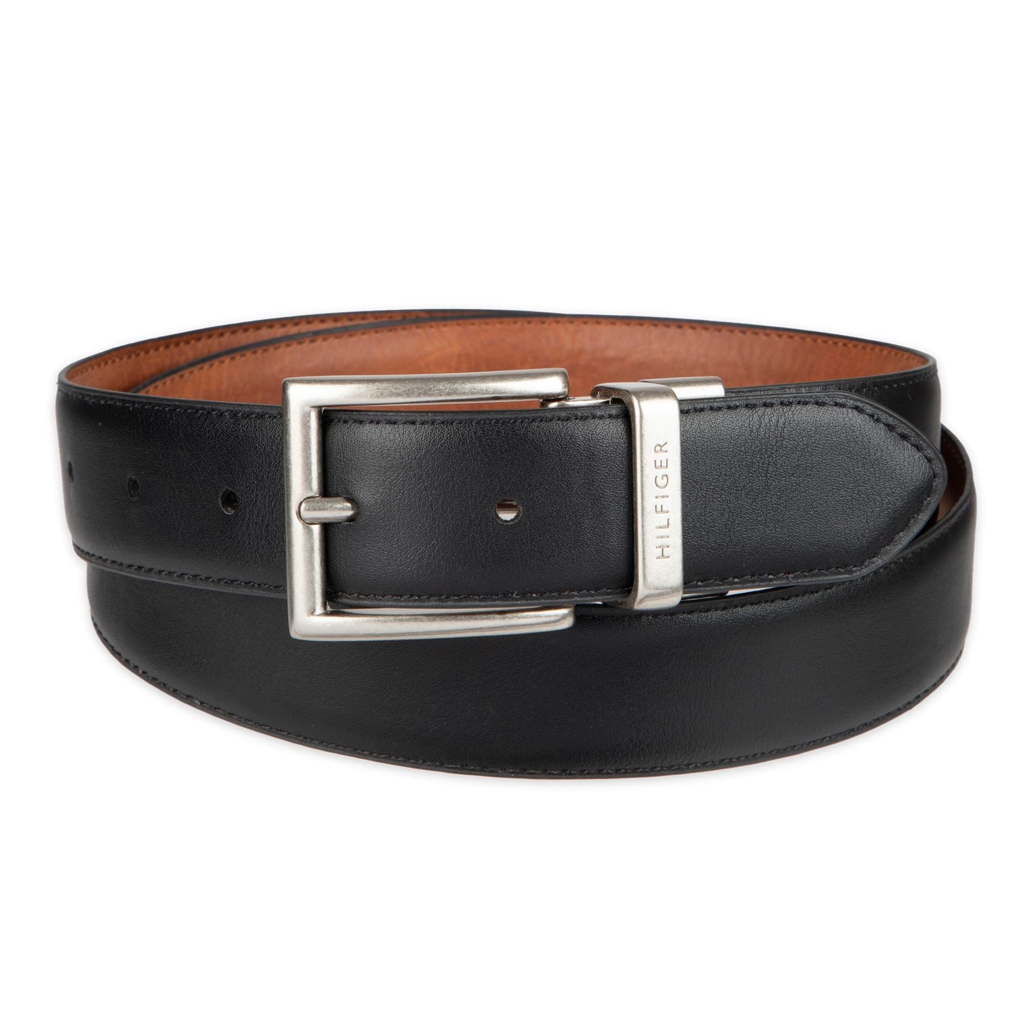 Tommy Hilfiger Men's Reversible Belt, Cognac/Black, 36