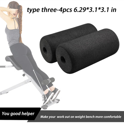 Foot Foam Pads Rollers(7.87in*3.14in*3.14in) for Exercise Machine, Inversion Table, Workout Bench, Sits Ups Replacement Parts, Home Gym Accesories