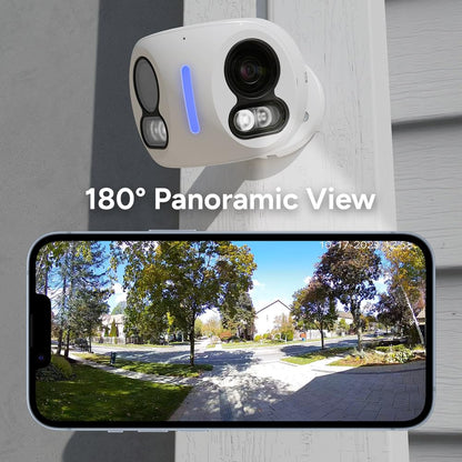 Lorex Classic 4K Dual-Lens PoE Camera (Latest Version) | IP Add-On Camera (No Cables) | 180° Panoramic View | 2-Way Talk | AI Detections | Auto-Tracking | Color Night Vision | IP67 | Requires NVR