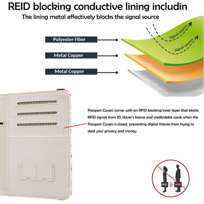 Passport and Vaccine Card Holder Combo Passport Holder with Vaccine Card Slot Wallet Credit Card Protector with RFID Blocking Women Men (Gaming Enthusiast)