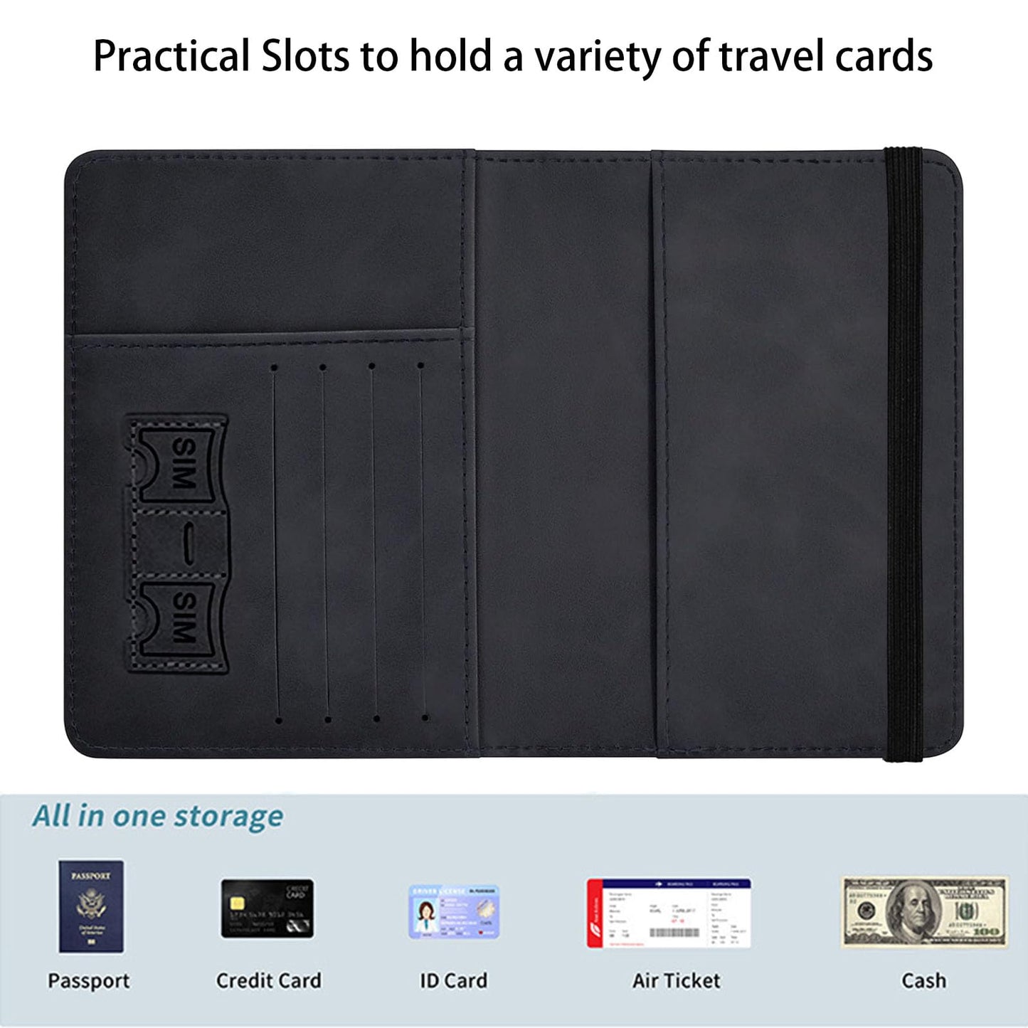 ZXYBNMLE Passport Holder Wallet Cover Case,RFID Blocking Passport Cover,Large Capacity Travel Wallet with Multi Card Slots (Day of The Dead Girl Art)