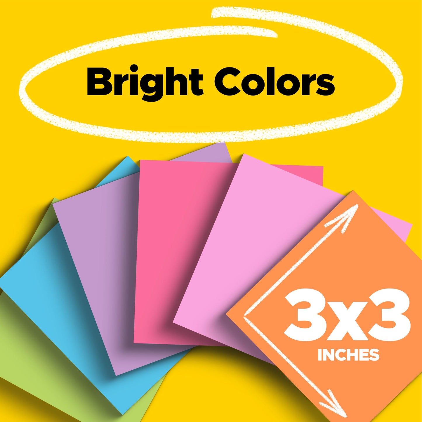 Post-it Super Sticky Notes, 24 Sticky Note Pads, 3 x 3 in, School Supplies, Office Products, Notes for Vertical Surfaces, Monitors, Walls and Windows, Bus Cabinet Pack