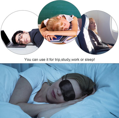 Mudder Blindfold Eye Mask Shade Cover for Sleeping with Nose Pad, 10 Pack