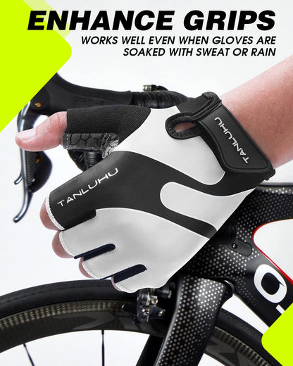 Tanluhu Cycling Gloves - Mountain Bike Half Finger Road Riding Gloves, Breathable, Shock-Absorbing, for Men and Women
