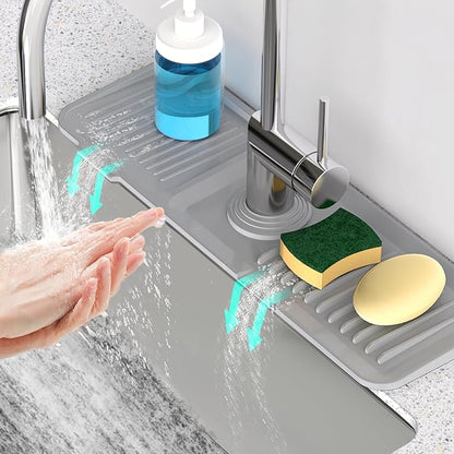 17.7'' Faucet Mat for Kitchen Sink Kitchen Sink Splash Guard Silicone Kitchen