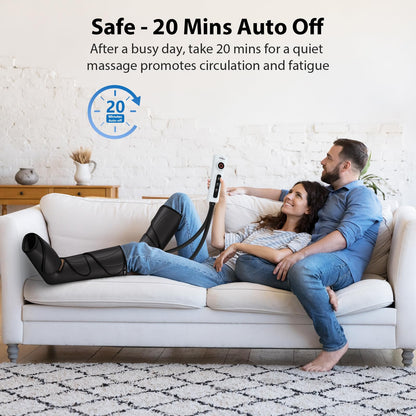 CINCOM Leg Massager for Circulation and Pain Relief, Air Compression Calf Foot Leg Massagers with Handheld Controller, Legs Circulation Machine