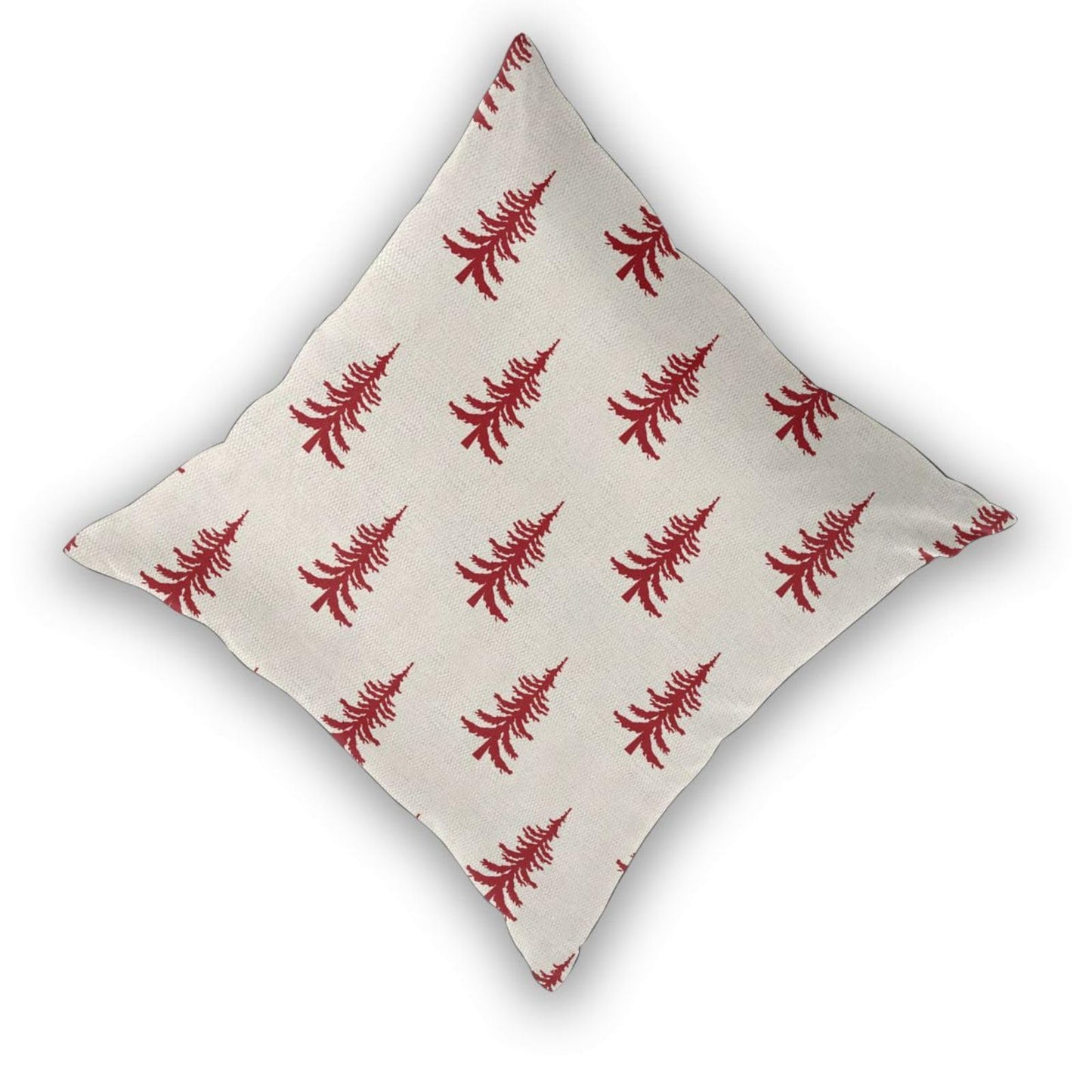 Sunshineyan Christmas Pillow Covers 22 x 22 Inch Set of 2, White Red Chirstmas Tree Decorations Throw Pillow Covers Outdoor Winter Holiday Farmhouse Xmas Cushion Case Linen Square for Home Couch Sofa