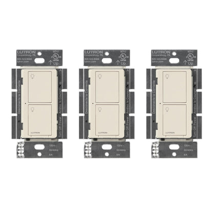 Lutron Caseta Original Smart Light Switch (Lutron Smart Hub Required), for Home, LED Lights, and Fans, 6 Amp, Single-Pole/3-Way, Neutral Required, PD-6ANS-WH, White