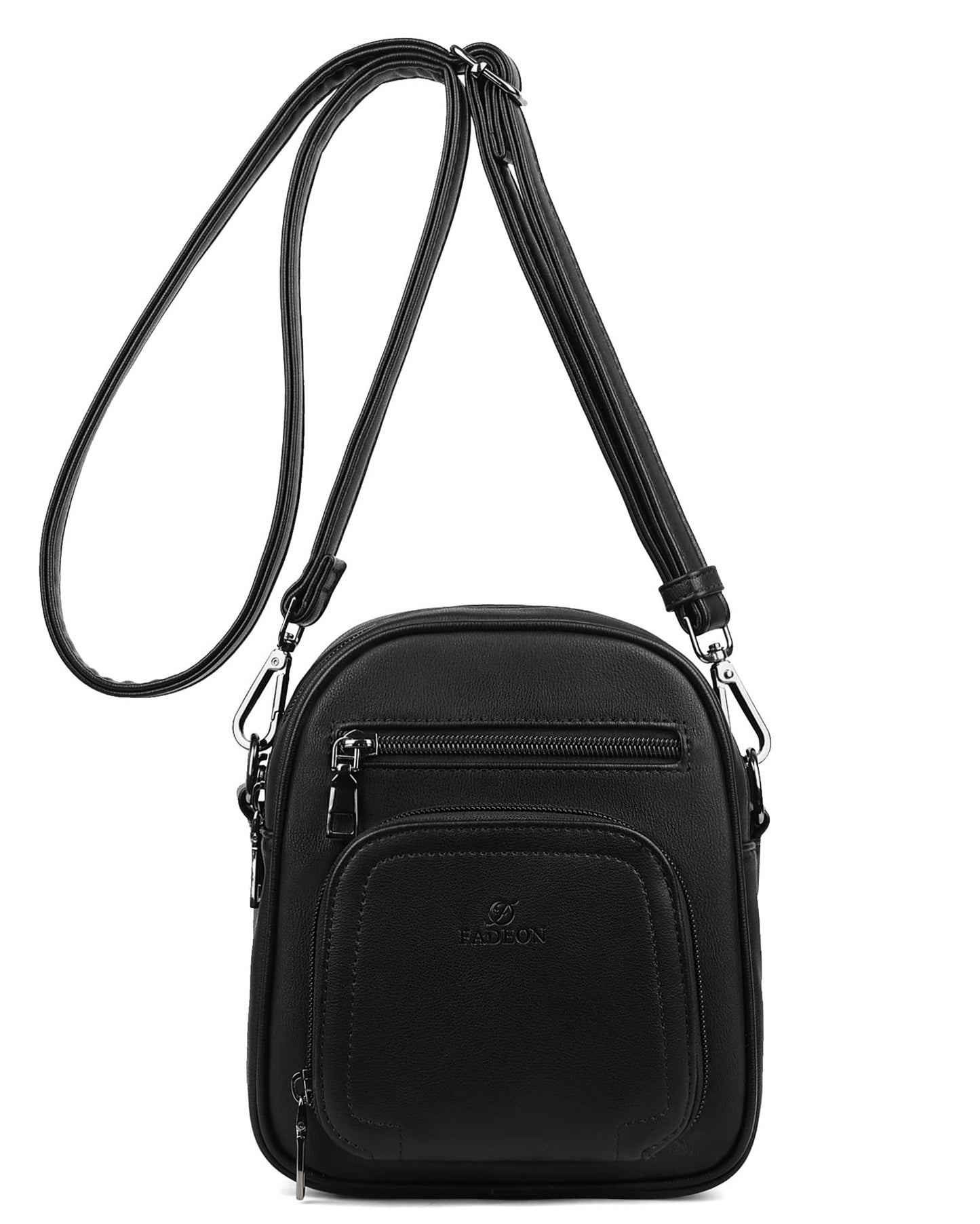 FADEON Small Purses for Women Crossbody Bags, Designer PU Leather Mini Cross Body Purse Travel Shoulder Bag Card Slots