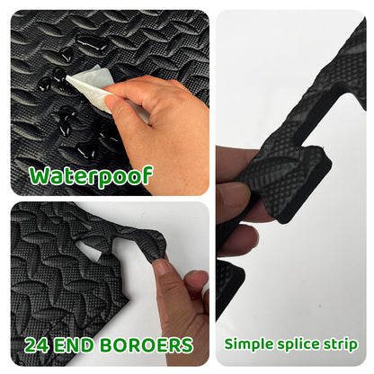 3x6 Feet Interlocking Foam Floor Mats (18-Pack) - 0.4"（10mm Thick Gym Mats for Home Workouts, Exercise & Play - Puzzle Tiles for Home Gym, Yoga, Kids Area.
