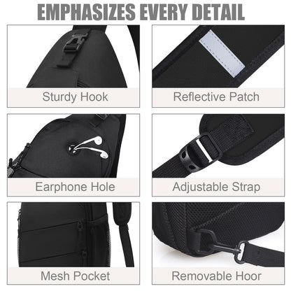 Crossbody Bags for Women Men Trendy Sling Bag Bakpack Casual Chest Bag with Convertible Shoulder Strap