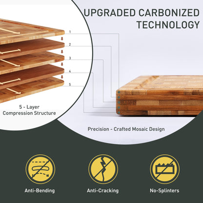 Bamboo Cutting Boards Non Toxic Wood Wooden Cutting Board for Kitchen Non Slip Christmas Xmas Birthday Law Step Stepmom Stepmother Have Everything Good Unique Useful Present