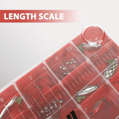 Goloni Fishing Tackle Box - Clear Plastic Storage Organizer with Removable Dividers | 3600 Tackle Trays, 4 Pack