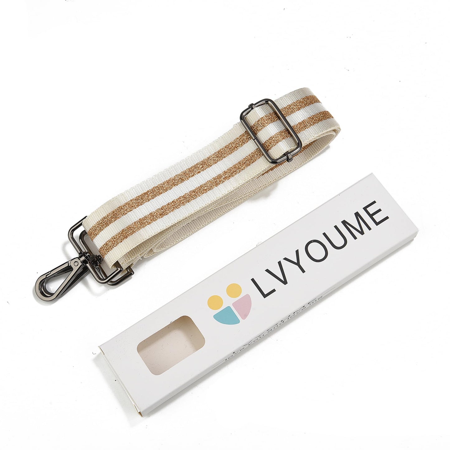 LVYOUME Black Hardware Purse Strap Adjustable Replacement Belts Wide Bag Straps for Canvas Crossbody Purses Messenger Bags Shoulder Handbags