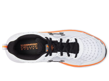 Under Armour Men's Charged Assert 10 Shoes, (101) White/White/Black, 11 X-Wide