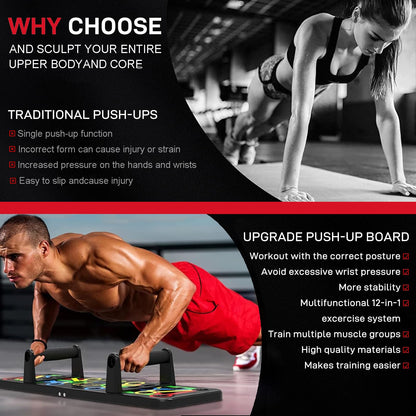 Push Up Board Home Workout Equipment Solid Multi-Functional Pushup Stands System Fitness Floor Chest Muscle Exercise Professional Equipment