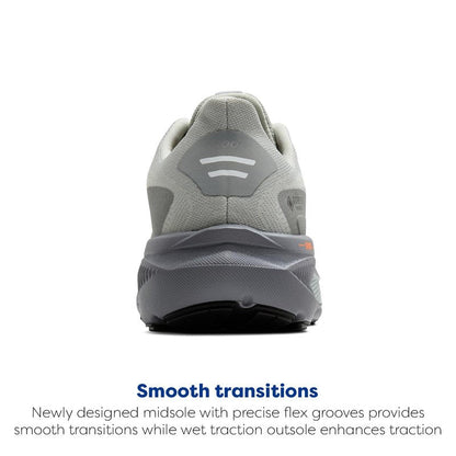 Brooks Men’s Ghost 17 GTX Waterproof Supportive Running & Walking Shoe - Smoke/Primer Grey/Orange - 8.5 Medium