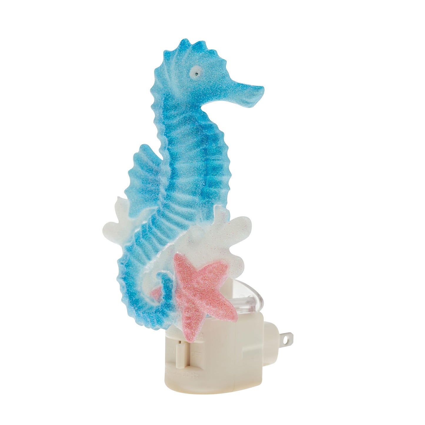 Creative Hobbies Coastal Seahorse Night Light - Includes 5W C7 and Rotational Socket with On/Off Switch