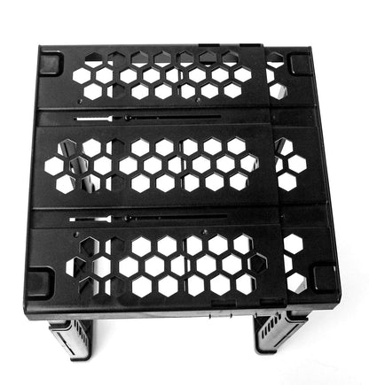 Locker Organizer Shelf， Adjustable Width and Height, Ideal Locker for School, Office, and Gym Lockers (Black)
