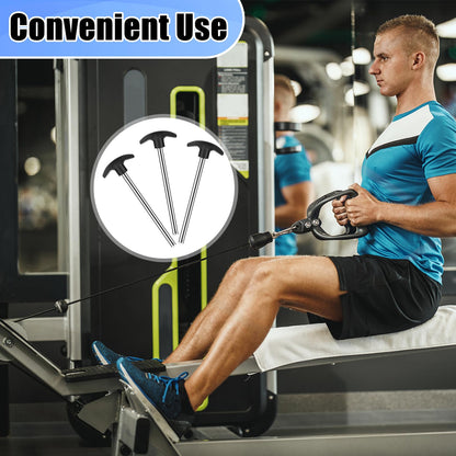 3pcs Weight Stack Pin, Gym Pins for Weight Stack,Weight Lifting Pins for Universal Home Commercial Gym Strength Training Equipment Machine Pin Insert Accessories（3/8 " Diameter / 6 " Locking Space）