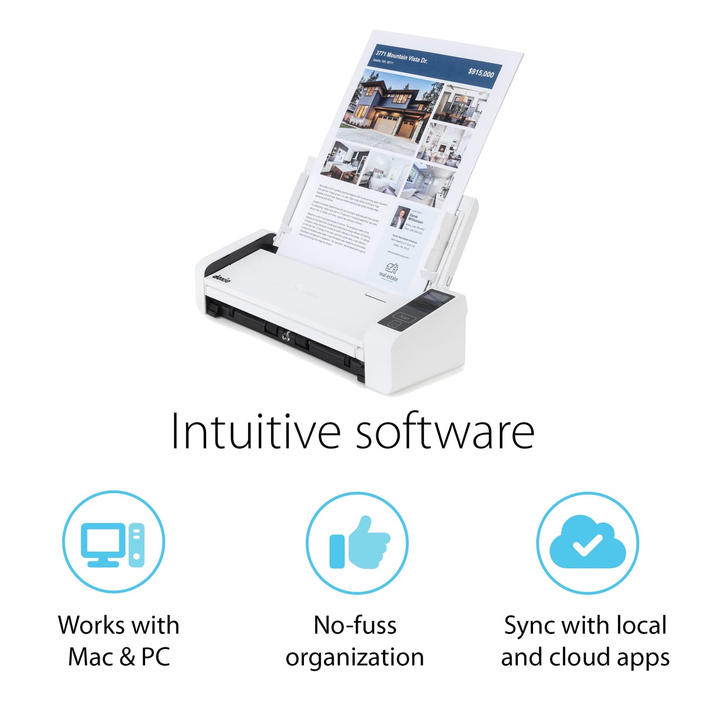 Doxie Pro - Duplex Document Scanner and Receipt Scanner for Home and Office with Amazing Software for Mac and PC