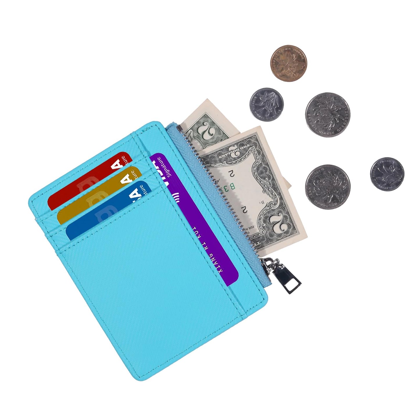 YOXIER Slim Minimalist Wallet, Front Pocket Wallets, RFID Blocking, Credit Card Holder for Men & Women (blue)