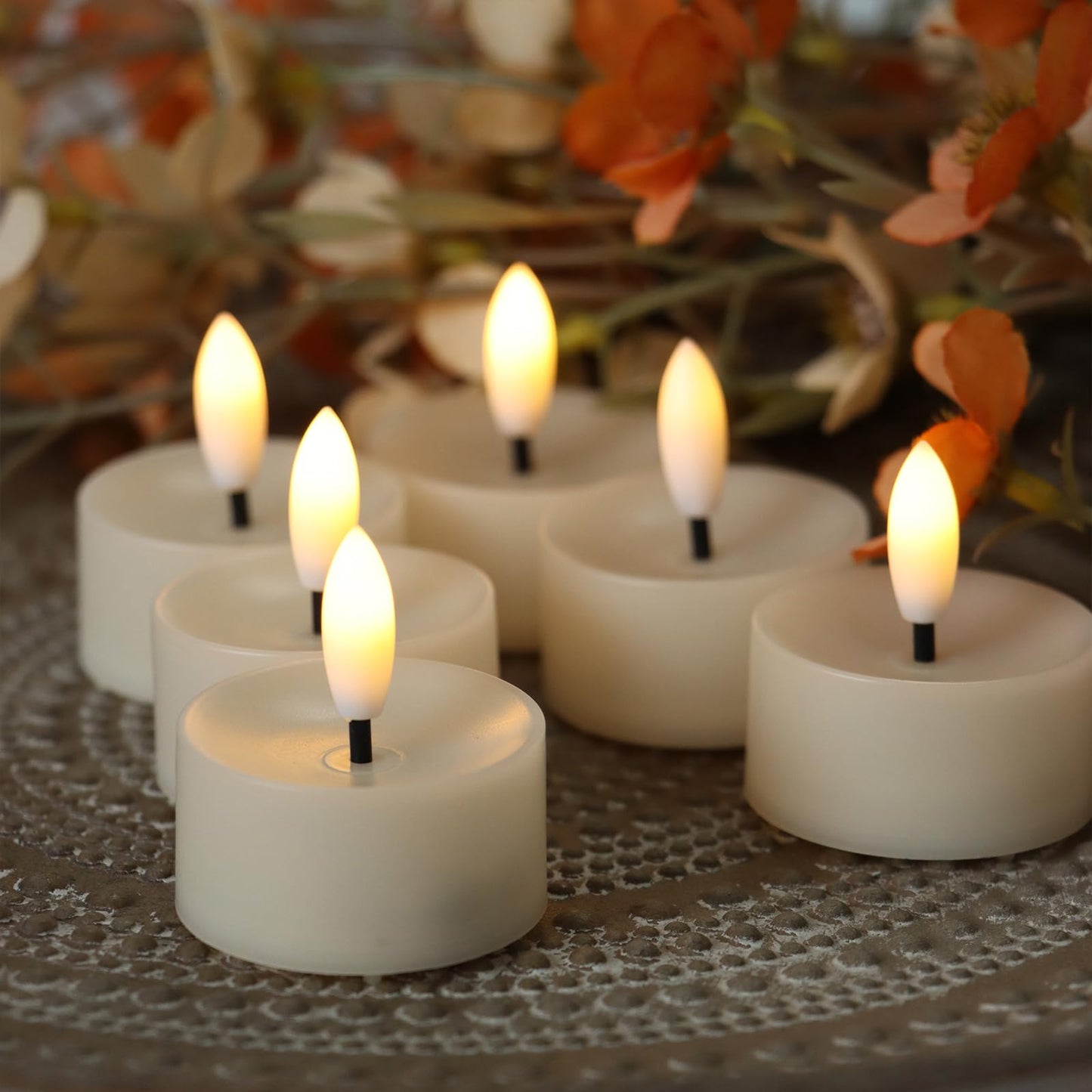 Flameless LED Tealight Candles, Battery Operated Fake LED Lights Electric Flickering Tea Lights for Wedding Party Halloween Christmas Party Theme Party, Holiday Decor Home Decorations, Set of 36