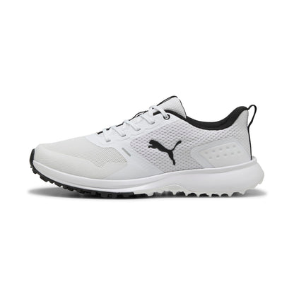 Puma Golf Men's Fusion Grip 6 Golf Shoe, Puma White-Puma Black, 10.5