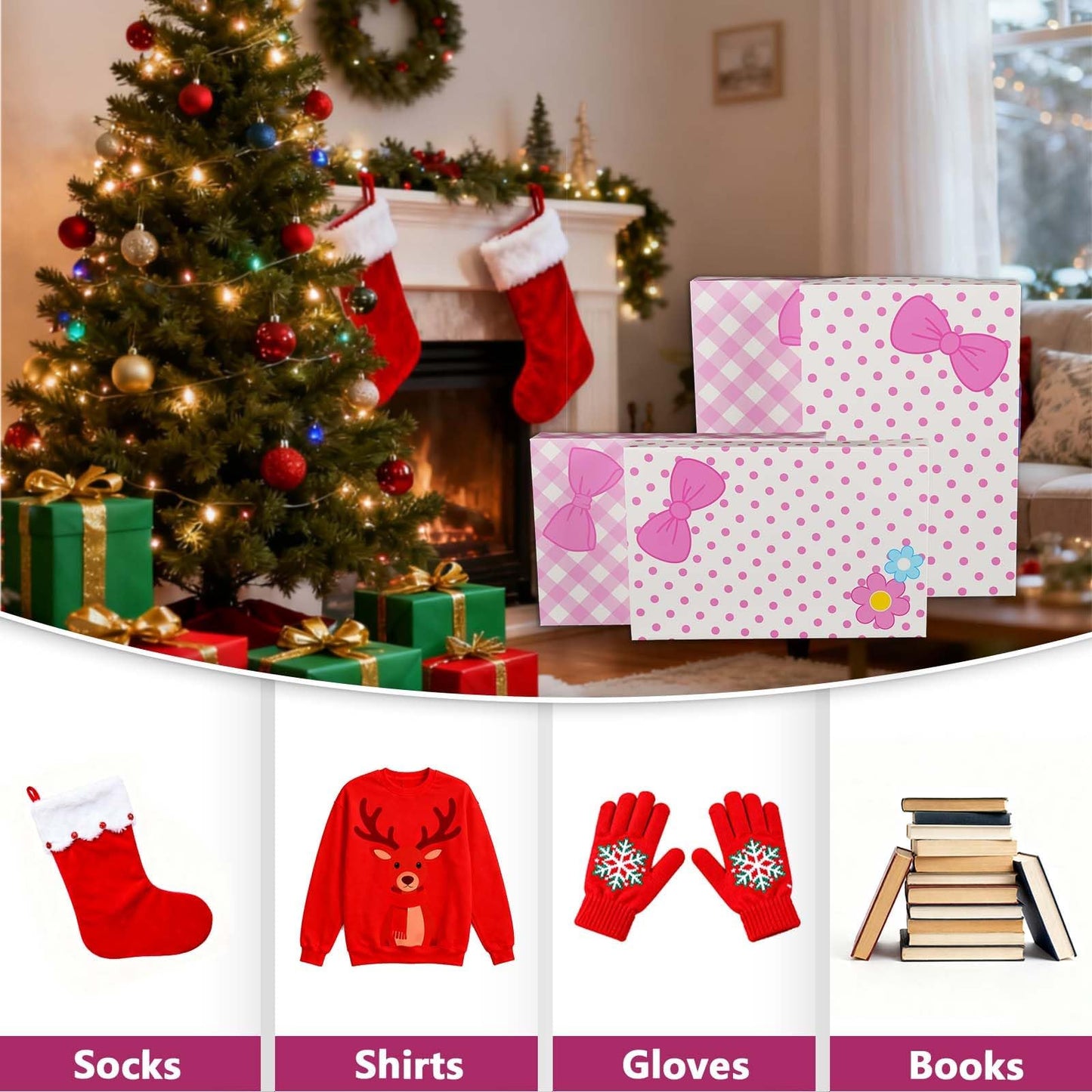 Cayivran 12Pcs Gift Boxes With Lids, 2 Designs Blue Spider Red Spider Shirt Box,14.5 * 9.5 * 2Inch Medium Clothes Gift Boxes,Apply To Valentine's Day Wedding Christmas Birthday Thanksgiving