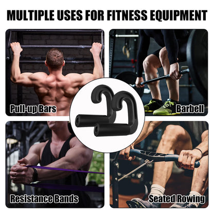 FURBBION Neutral Grip Handle Attachment, Grip Handle Attachments for Pull-up Bars, Resistance Bands, Barbells, Fitness Equipment, Gym Equipment - Black