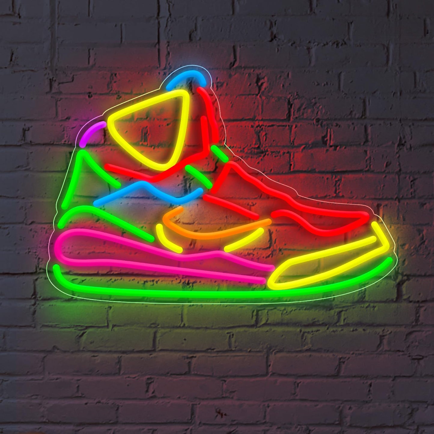 Sneaker Neon Signs for Wall Decor, Sports Shoe LED Light Signs for Home Gameroom, Dimmable Shoes Neon Sign for Teen, Kids, Room Decoration, Birthday Party Gifts 16.54"×11.81"