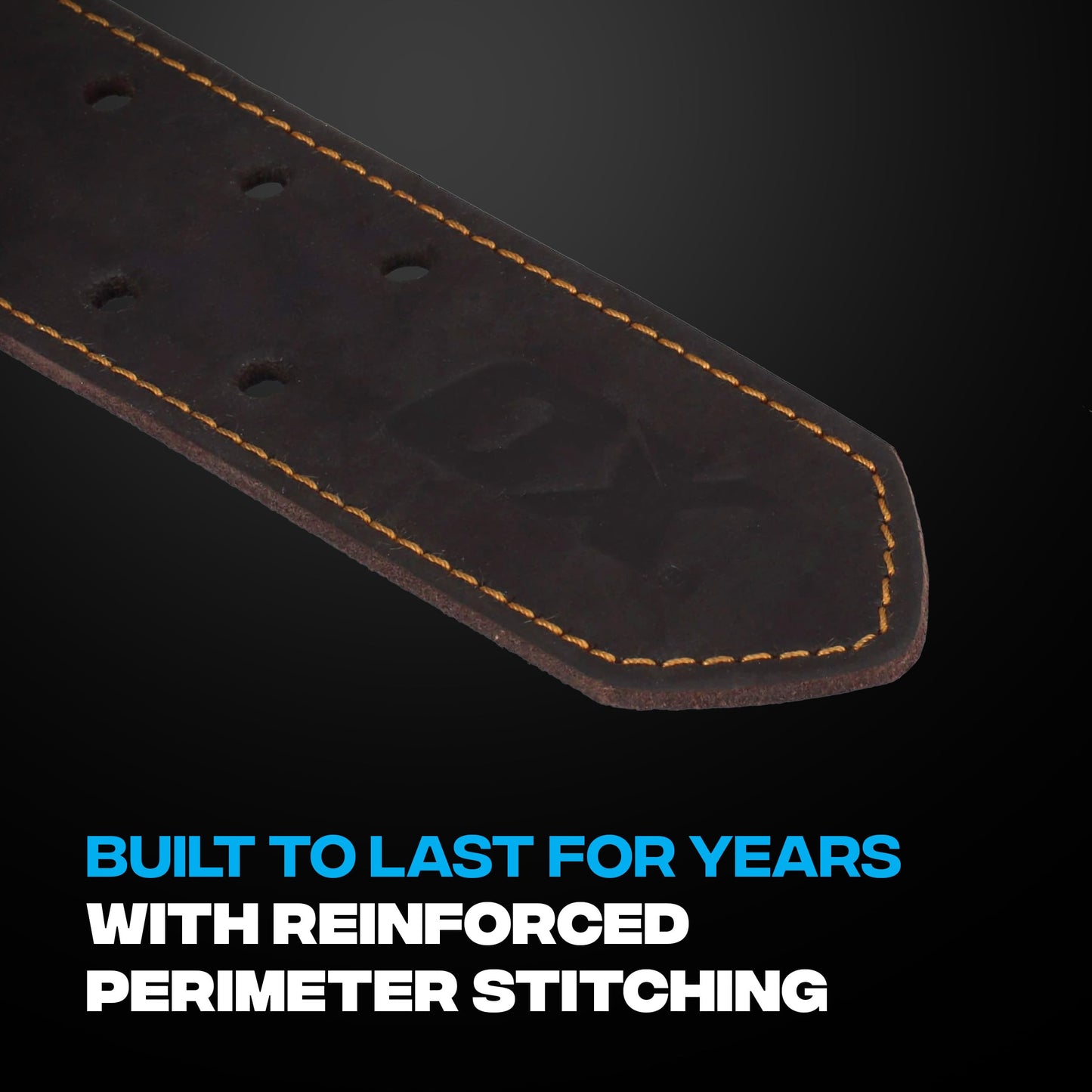 OX Pro 2 Inch Leather Tool Belt - Oil Tanned Full Grain Leather - Perimeter Stitched Construction Belt with Rivets - 28" to 44" Length - Cinturon Para Construccion