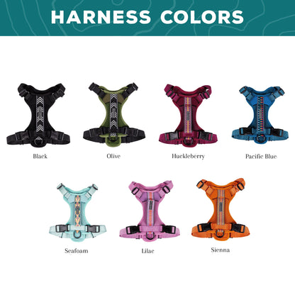 Wilderdog Lightweight Dog Harness with Reflective Straps - Medium - Huckleberry