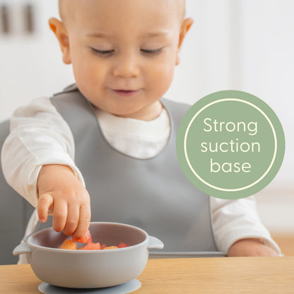 UpwardBaby Baby Silicone Bowl with Suction Set - 3-Pack, Soft & BPA-Free, Microwave & Dishwasher Safe, LED Weaning Kit, Multicolor
