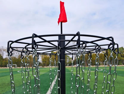 Disc Golf Basket - Portable Disc Golf Target with Heavy Duty 24-Chains Come with 3pcs Disc Golf Discs and Ground Stake -Suitable for Players of All Levels - Multi Color Available