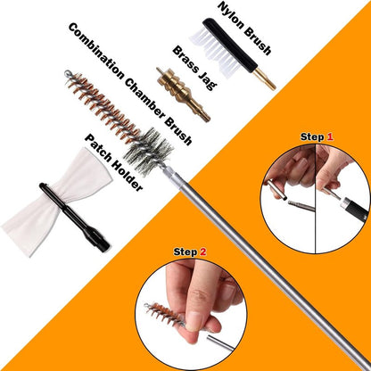 Gun Cleaning Kit - Pistol & Rifle Cleaner for .22, .357, 9mm, .40, .45 Caliber | Portable Case & Accessories