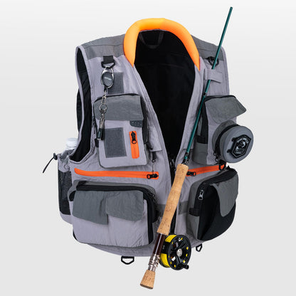 Goture Fishing Vest, Lightweight Breathable Nylon Fly Fishing Vest Pack for Men and Women, 18 Pockets Vests with Dedicated Quick-Access Line Pocket, Waistcoat Jacket for Outdoor Activities