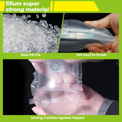 150 Count Packing Air Pillows for Shipping with Pump Inflatable Shipping Supplies Box Filler Alternative to Packing Peanuts for Size 3.54" x 7.87"
