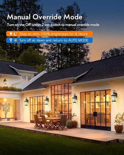 VIANIS Motion Sensor Outdoor Wall Lantern, Dusk to Dawn Outdoor Porch Light, 100% Anti-Rust Aluminum Waterproof Exterior Light Fixture, Modern Outside Wall Sconce Coach Lantern for Garage House