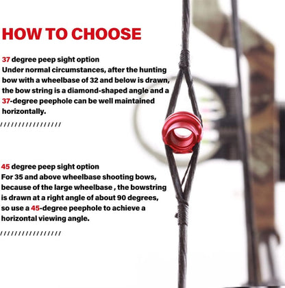 Archery Peep Sight Kit - 6X/8X Clarifier with 5 Aperture Lenses | Perfect for Compound Bow Hunting