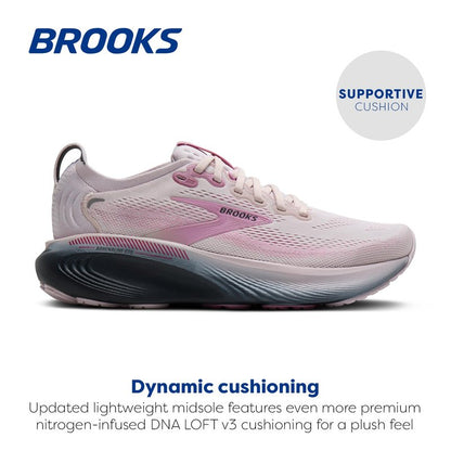 Brooks Women’s Adrenaline GTS 25 Supportive Running & Walking Shoe - Mauve/Ebony/Pink - 10 Medium