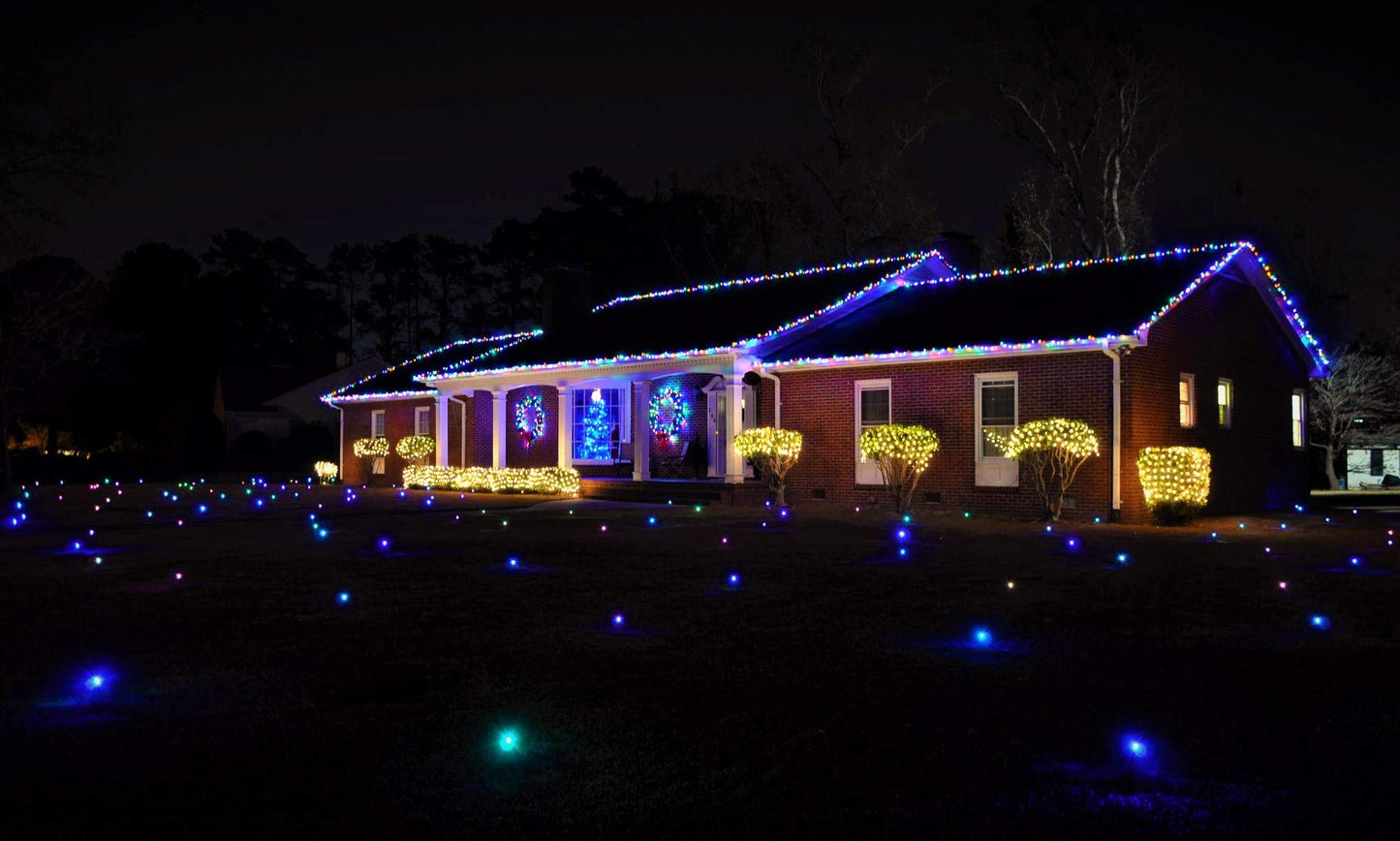 Lawn Lights Illuminated Outdoor Decoration, LED, Christmas, 36-08, Strobe