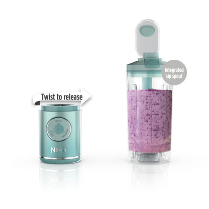 Ninja Blast Max, Portable Blender + Twist & Go, Personal Smoothie, Blend, Ice Crush, 3 Programs, Cordless, 22 oz removable Vessel, Dishwasher Safe, Leakproof, Navy, BC251NV