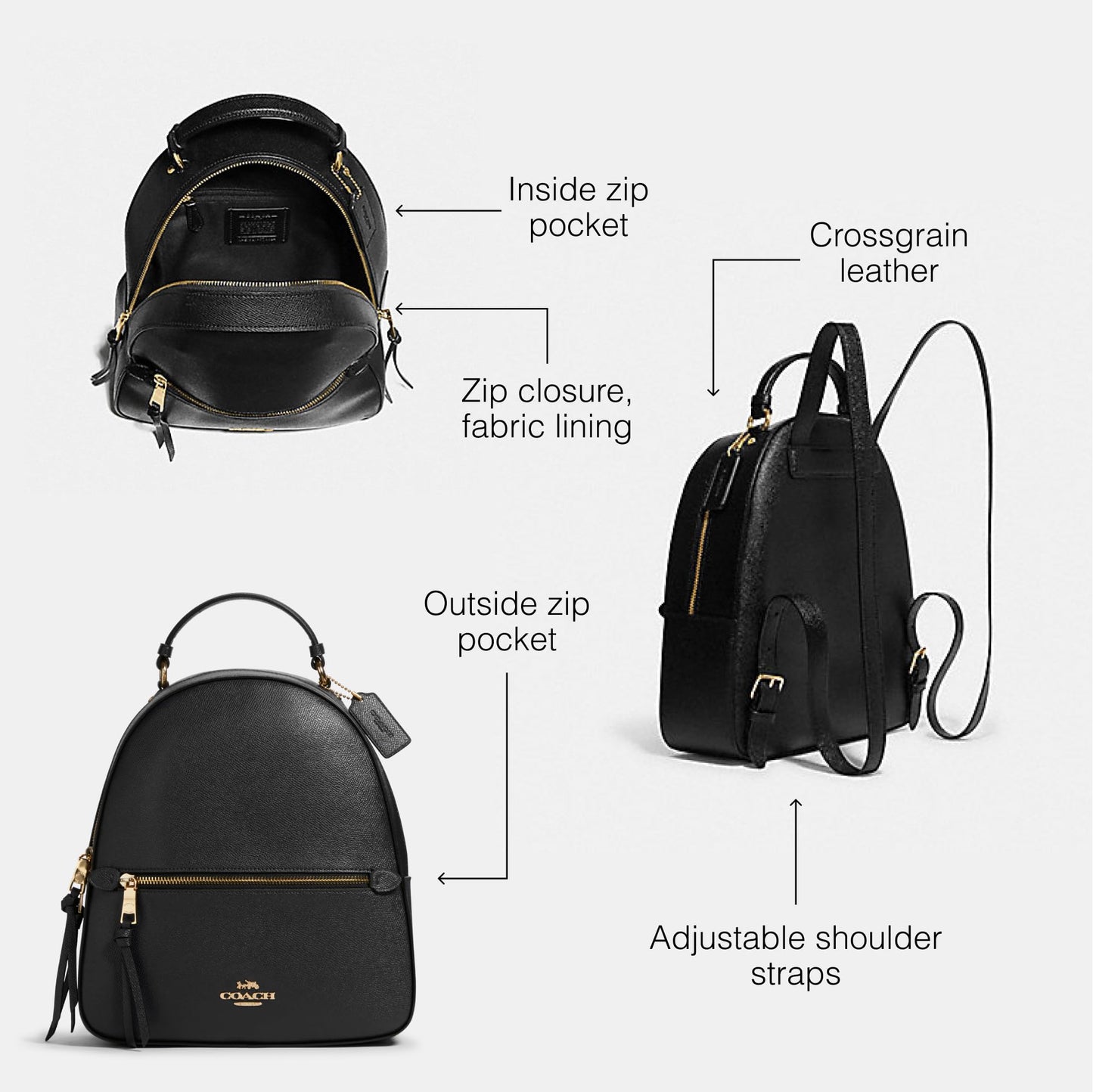 COACH Jordyn Backpack, Chalk
