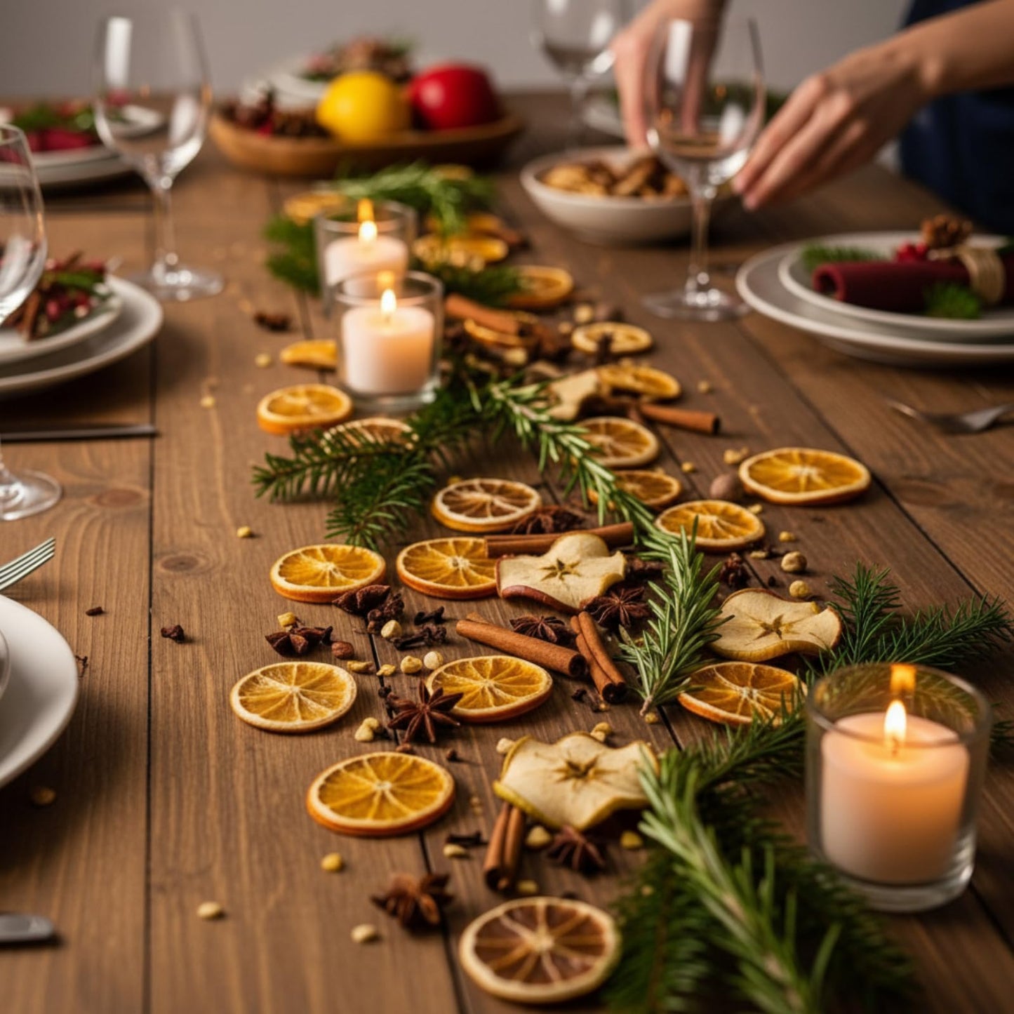 100g Christmas Potpourri Simmer Pot Kit Dried Orange Slices Gingerbread Men Hemp Rope Simmering Potpourri Bowl Filler Room Winter Holiday Natural Non Toxic Home for Xmas Scent Fragrance Decor