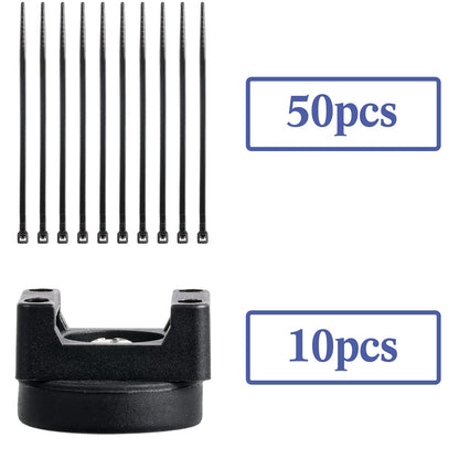 Yookeer 60 Pieces Magnetic Zip Tie Mount Multipurpose Cable Holder Magnets Magnetic Wire Management Bases with Heavy Duty Zip, Mount Nylon Cable Ties in Total (22 mm)